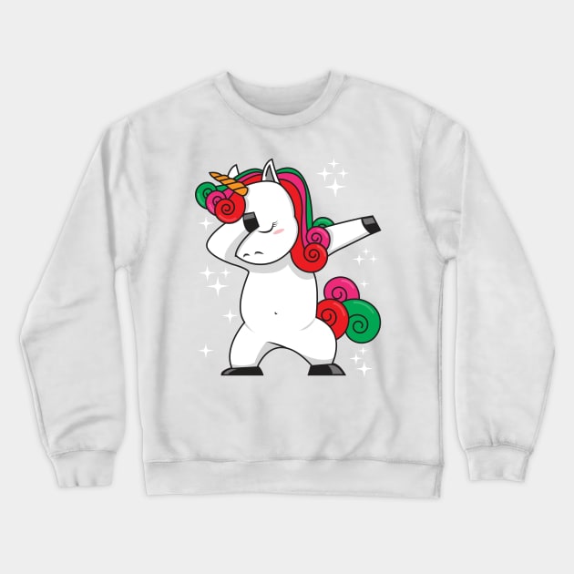 Unicorn Dabbing Crewneck Sweatshirt by Kapitantoto